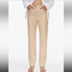 ARITZIA Wilfred The Melina Pants in Flaxseed Beige - SIZE 6, Regular Length
